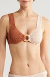 Cleonie Oceania Bikini Top In Espresso Shell