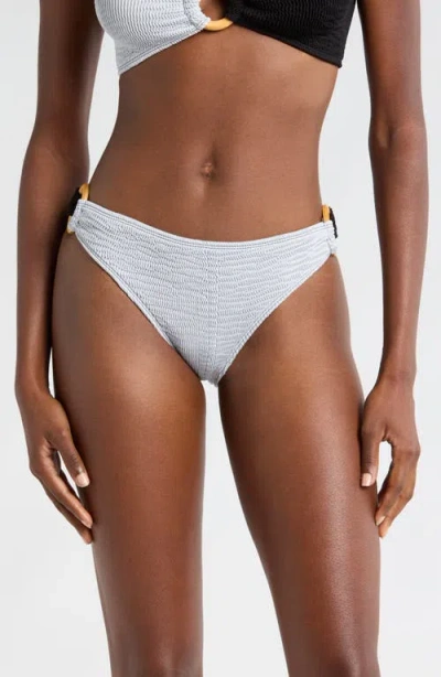 Cleonie Ripple Bikini Bottoms In Noir Cloud