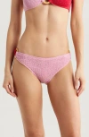 Cleonie Ripple O-ring Bikini Bottoms In Cherry Blossom