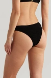 Cleonie Ripple O-ring Bikini Bottoms In Noir
