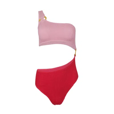 Cleonie Shell Maillot Cherry/blossom In Multi