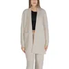 Cleré Beige Viscose Cardigan In Gray
