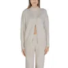 Cleré Beige Viscose Cardigan In White
