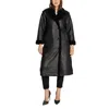 Cleré Black Polyester Coat In Black