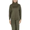 Cleré Green Viscose Turtleneck In Green