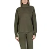 Cleré Green Viscose Turtleneck In Green