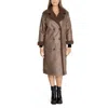 Cleré Brown Polyester Coat In Brown