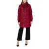 Cleré Purple Polyester Jackets & Coat In Red