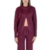 Cleré Purple Viscose Cardigan In Purple