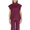 Cleré Purple Viscose Turtleneck In Burgundy