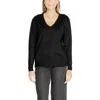 Cleré Black Viscose Sweater In Black