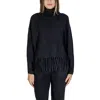 Cleré Black Viscose Turtleneck In Blue