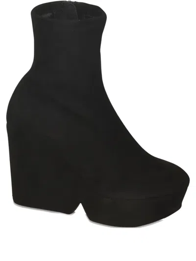 Clergerie 110mm Platform Suede Boots In Black