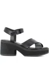 Clergerie Plateausandalen Charline Aus Leder In Black