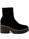 Clergerie 75mm Albane Round-toe Platform Boots