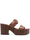 Clergerie 80mm Chance Mules In Brown