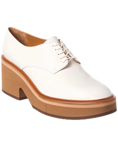 Clergerie Agathe Leather Platform Oxford In White