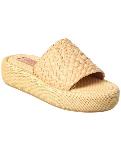 Clergerie Ajoe Raffia Platform Sandal In Brown