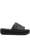 Clergerie Ajoe Straw Sandals In Black