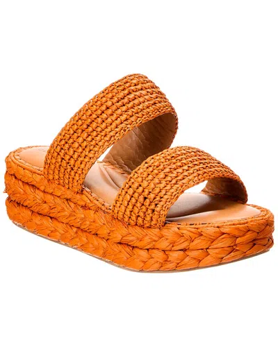 Clergerie Arlene Raffia Sandal In Orange