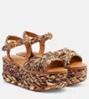 Clergerie Arty Raffia Platform Sandals