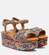 Clergerie Arty Raffia Platform Sandals