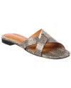 Clergerie Astonco Snake-embossed Leather Sandal In Brown