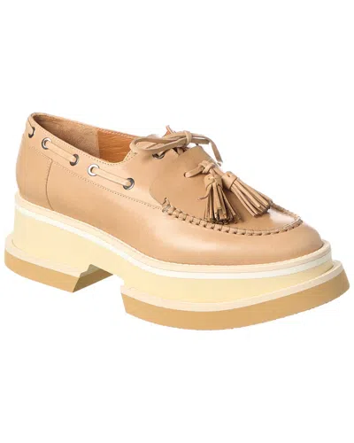 Clergerie Bercem Leather Platform Loafer In Brown
