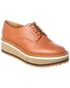 Clergerie Brook Leather Platform Oxford In Brown