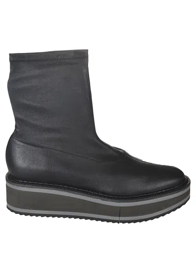 Clergerie Berta Wedge Boots In Black