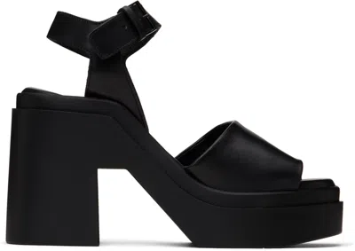 Clergerie Black Nelio Heeled Sandals In 011 Blklcalf