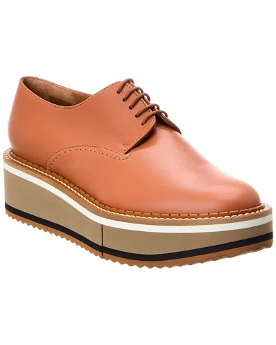 Clergerie Brook Leather Platform Oxford In Brown