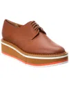 Clergerie Brook Leather Platform Oxford In Brown