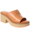 Clergerie Cessysp Leather Platform Sandal In Brown