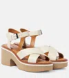 Clergerie Plateausandalen Charline Aus Leder In Weiss