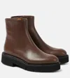Clergerie Clover Leather Chelsea Boots In Braun