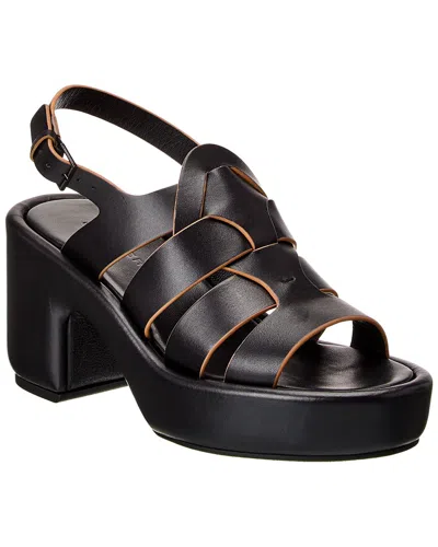 Clergerie Divina Leather Sandal Platform Sandal In Black
