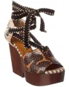 Clergerie Dotys Leather Platform Sandal In Brown