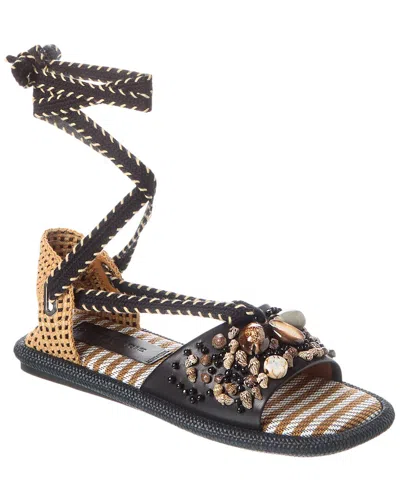 Clergerie Eugenie Leather Sandal In Black