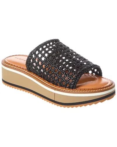 Clergerie Fausta Leather Platform Sandal In Black