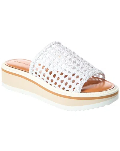Clergerie Fausta Leather Platform Sandal In White