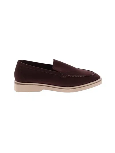 Pre-owned Clergerie Flats In Burgundy