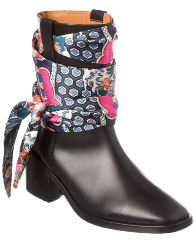 Clergerie Fleur Leather Boot In Multi