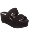 Clergerie Frazzial Suede Platform Sandal In Black