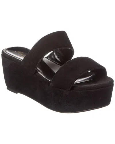 Clergerie Frazzial Suede Platform Sandal In Black
