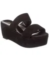 Clergerie Frazzial Suede Platform Sandal In Black