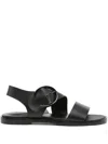 Clergerie Ilona Flat Sandals In Black
