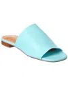Clergerie Woman Sandals Turquoise Size 5 Soft Leather In Blue
