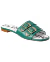 Clergerie Kid Leather Sandal In Green