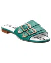 Clergerie Kid Leather Sandal In Green